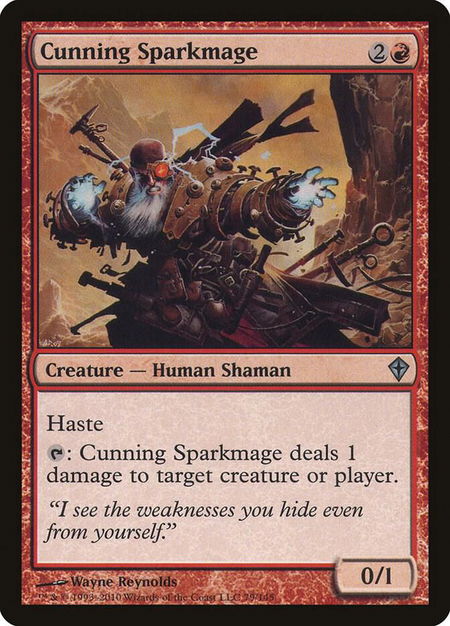 Cunning Sparkmage - Worldwake Magic: The Gathering trading card