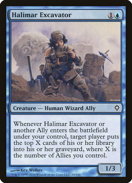 Halimar Excavator trading card from Worldwake Halimar Excavator - Worldwake Magic: The Gathering trading card