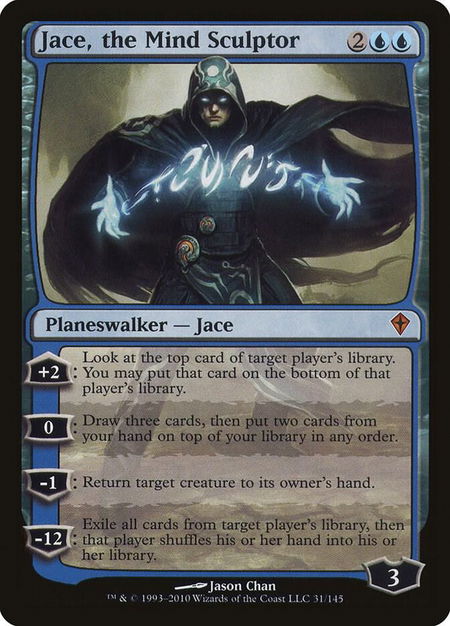 Jace, the Mind Sculptor - Worldwake Magic: The Gathering trading card