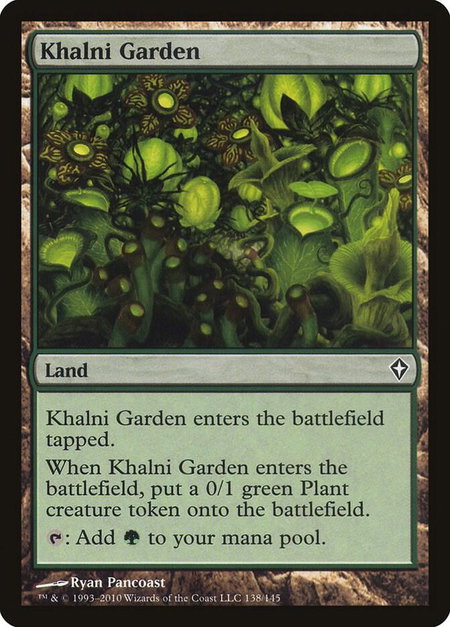 Khalni Garden - Worldwake Magic: The Gathering trading card