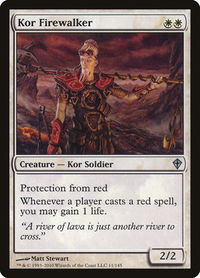 Kor Firewalker - Worldwake (WWK) #11 - Uncommon Magic: The Gathering Trading Card
