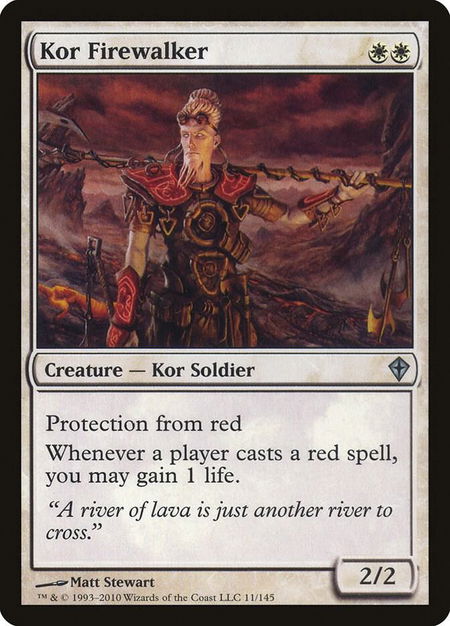 Kor Firewalker - Worldwake Magic: The Gathering trading card