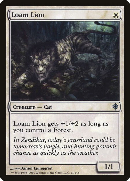 Loam Lion - Worldwake Magic: The Gathering trading card