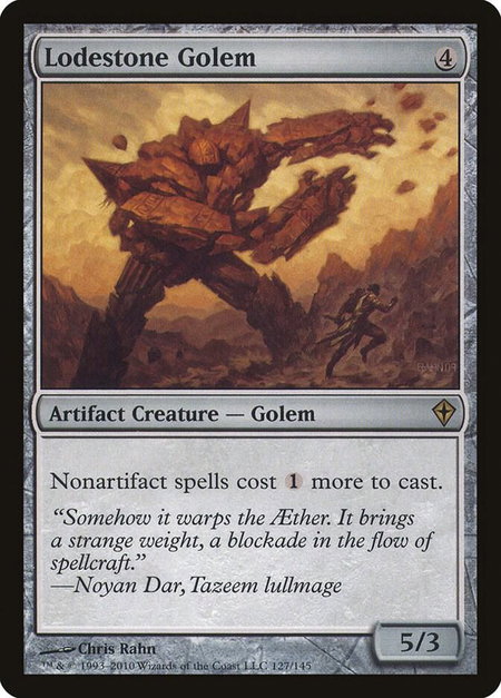 Lodestone Golem - Worldwake Magic: The Gathering trading card