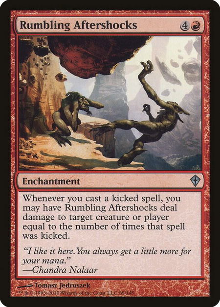 Rumbling Aftershocks - Worldwake Magic: The Gathering trading card