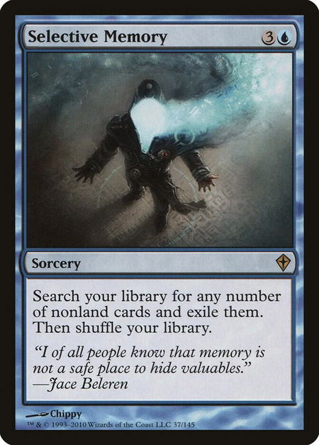 Selective Memory trading card from Worldwake Selective Memory - Worldwake Magic: The Gathering trading card