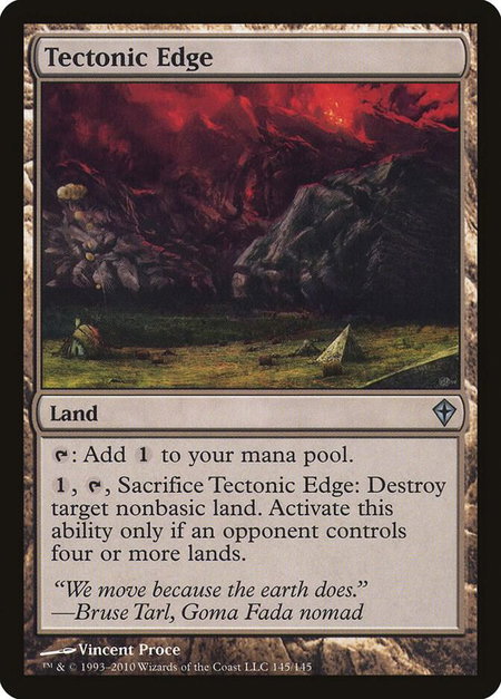 Tectonic Edge - Worldwake Magic: The Gathering trading card