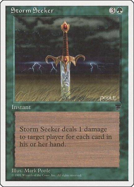 Storm Seeker trading card from Chronicles Storm Seeker - Chronicles Magic: The Gathering trading card