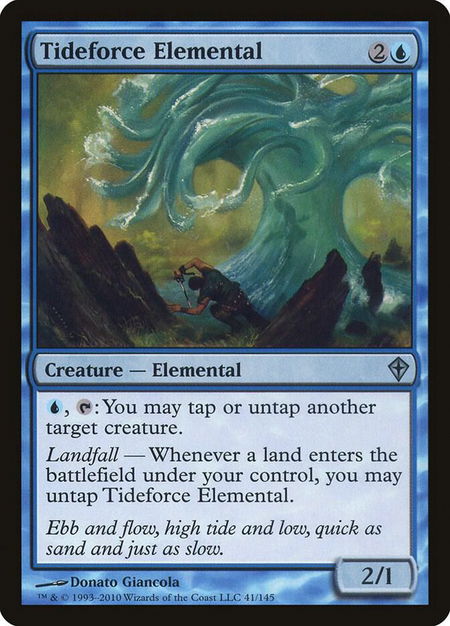 Tideforce Elemental - Worldwake Magic: The Gathering trading card