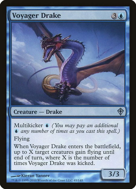 Voyager Drake - Worldwake Magic: The Gathering trading card