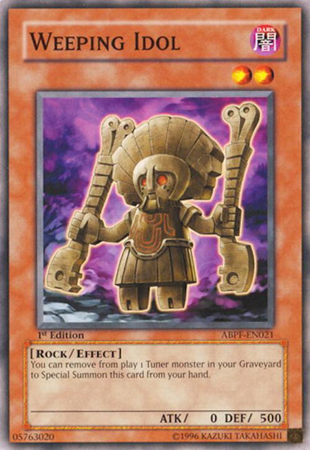 Weeping Idol trading card from Absolute Powerforce Weeping Idol - Absolute Powerforce YuGiOh trading card
