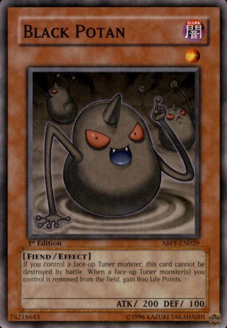 Black Potan trading card from Absolute Powerforce Black Potan - Absolute Powerforce YuGiOh trading card