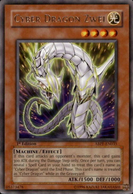Cyber Dragon Zwei trading card from Absolute Powerforce Cyber Dragon Zwei - Absolute Powerforce YuGiOh trading card