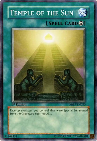 Temple of the Sun trading card from Absolute Powerforce Temple of the Sun - Absolute Powerforce YuGiOh trading card