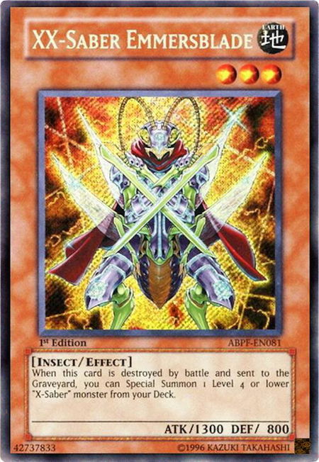 XX-Saber Emmersblade - Absolute Powerforce YuGiOh trading card