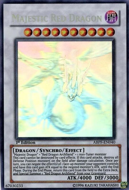 Majestic Red Dragon (Ghost Rare) - Absolute Powerforce YuGiOh trading card