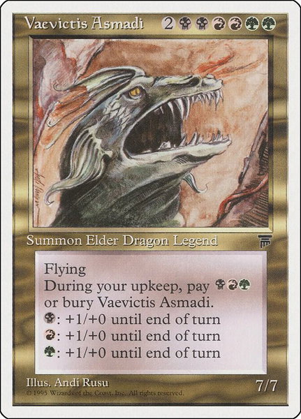 Vaevictis Asmadi trading card from Chronicles Vaevictis Asmadi - Chronicles Magic: The Gathering trading card