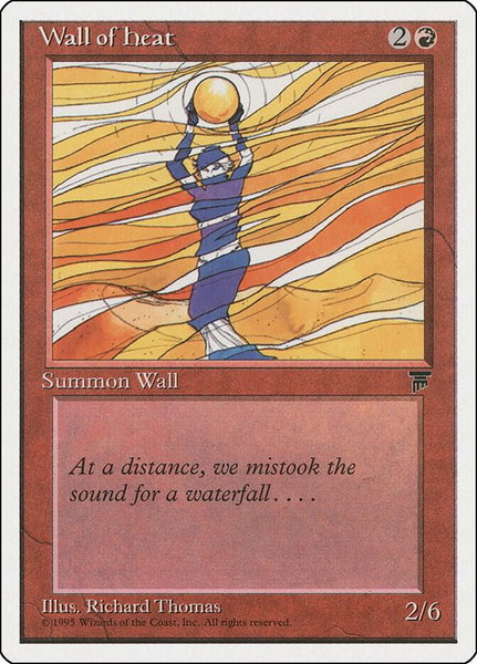 Wall of Heat trading card from Chronicles Wall of Heat - Chronicles Magic: The Gathering trading card