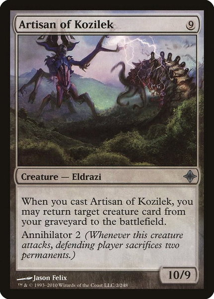 Artisan of Kozilek trading card from Rise of the Eldrazi Artisan of Kozilek - Rise of the Eldrazi Magic: The Gathering trading card