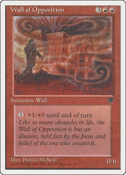 Wall of Opposition trading card from Chronicles Wall of Opposition - Chronicles Magic: The Gathering trading card