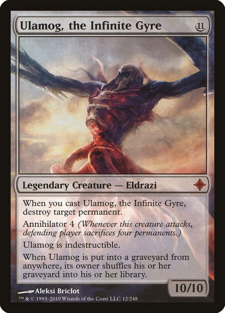 Ulamog, the Infinite Gyre - Rise of the Eldrazi Magic: The Gathering trading card