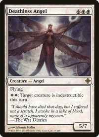 Deathless Angel - Rise of the Eldrazi (ROE) #17 - Rare Magic: The Gathering Trading Card
