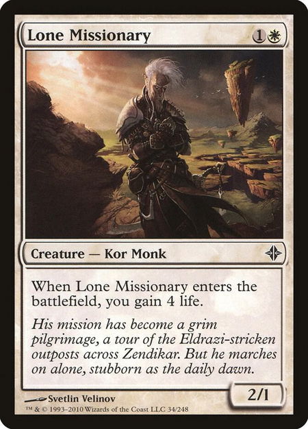 Lone Missionary - Rise of the Eldrazi Magic: The Gathering trading card