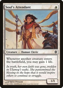 Soul's Attendant - Rise of the Eldrazi (ROE) #44 - Common Magic: The Gathering Trading Card