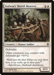 Stalwart Shield-Bearers - Rise of the Eldrazi (ROE) #46 - Common Magic: The Gathering Trading Card