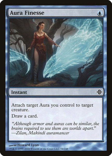 Aura Finesse trading card from Rise of the Eldrazi Aura Finesse - Rise of the Eldrazi Magic: The Gathering trading card