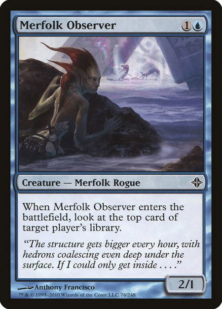Merfolk Observer - Rise of the Eldrazi Magic: The Gathering trading card