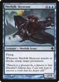 Merfolk Skyscout - Rise of the Eldrazi (ROE) #77 - Uncommon Magic: The Gathering Trading Card