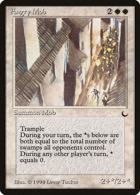 Angry Mob trading card from The Dark Angry Mob - The Dark Magic: The Gathering trading card