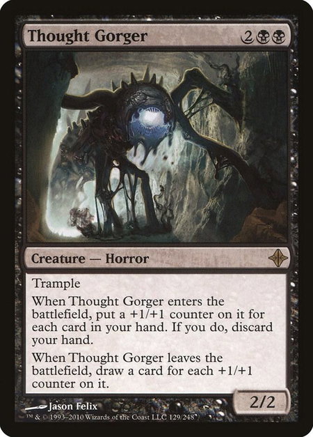 Thought Gorger trading card from Rise of the Eldrazi Thought Gorger - Rise of the Eldrazi Magic: The Gathering trading card