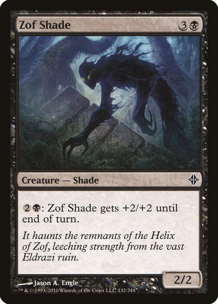 Zof Shade trading card from Rise of the Eldrazi Zof Shade - Rise of the Eldrazi Magic: The Gathering trading card