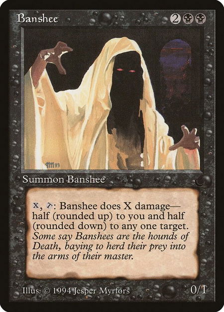 Banshee trading card from The Dark Banshee - The Dark Magic: The Gathering trading card