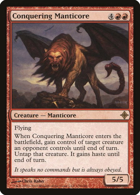 Conquering Manticore - Rise of the Eldrazi Magic: The Gathering trading card