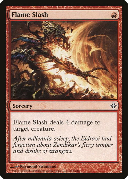 Flame Slash - Rise of the Eldrazi Magic: The Gathering trading card