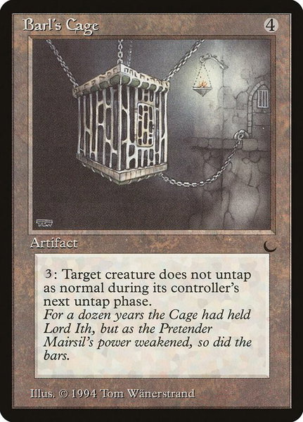 Barl's Cage trading card from The Dark Barl's Cage - The Dark Magic: The Gathering trading card