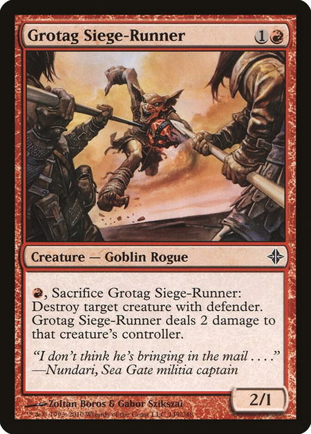 Grotag Siege-Runner - Rise of the Eldrazi Magic: The Gathering trading card