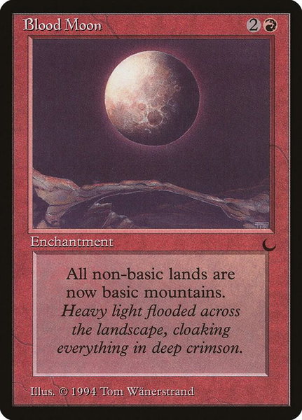 Blood Moon - The Dark Magic: The Gathering trading card
