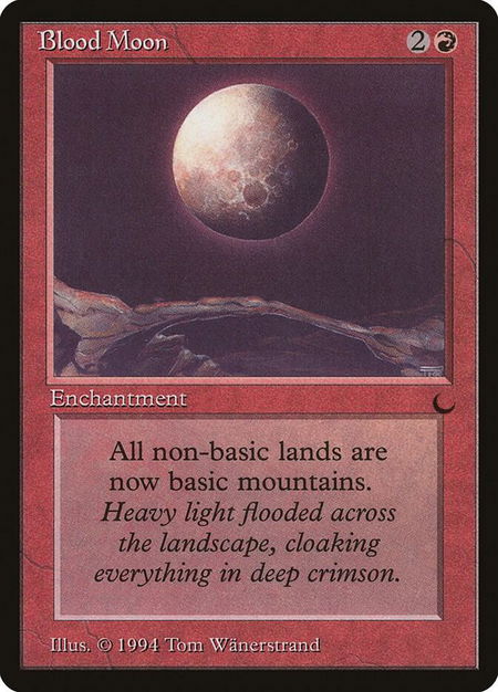 Blood Moon trading card from The Dark Blood Moon - The Dark Magic: The Gathering trading card