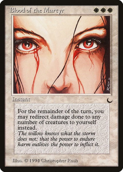 Blood of the Martyr - The Dark Magic: The Gathering trading card