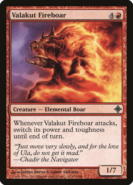 Valakut Fireboar - Rise of the Eldrazi Magic: The Gathering trading card