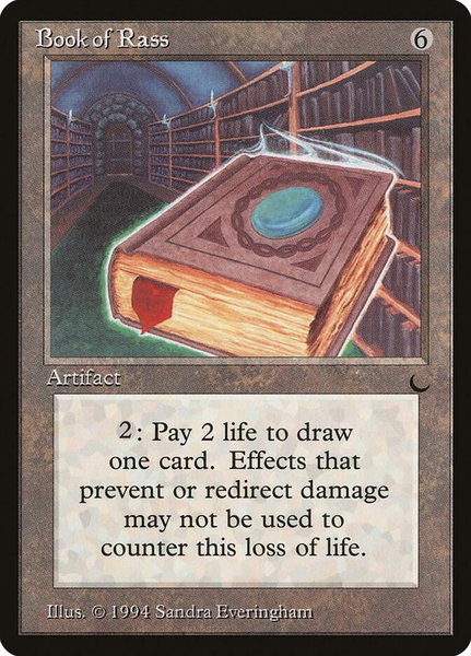 Book of Rass - The Dark Magic: The Gathering trading card