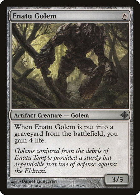 Enatu Golem trading card from Rise of the Eldrazi Enatu Golem - Rise of the Eldrazi Magic: The Gathering trading card