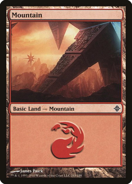 Mountain (243) - Rise of the Eldrazi Magic: The Gathering trading card