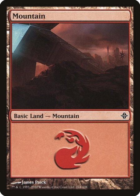 Mountain (244) - Rise of the Eldrazi Magic: The Gathering trading card