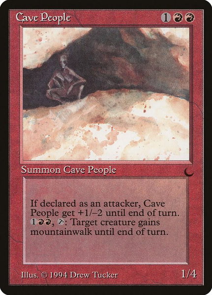 Cave People trading card from The Dark Cave People - The Dark Magic: The Gathering trading card