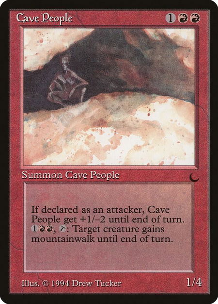 Cave People - The Dark Magic: The Gathering trading card